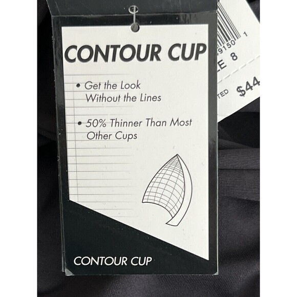 NWT TYR SOLIDS HALTER TWIST TANKINI SWIM TOP REMOVEABLE CUPS BLACK SIZE 8 - Picture 9 of 13